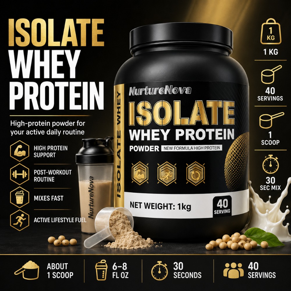 Fitness Nutrition Whey Protein - NurtureNova Proteine Isolate del Siero di